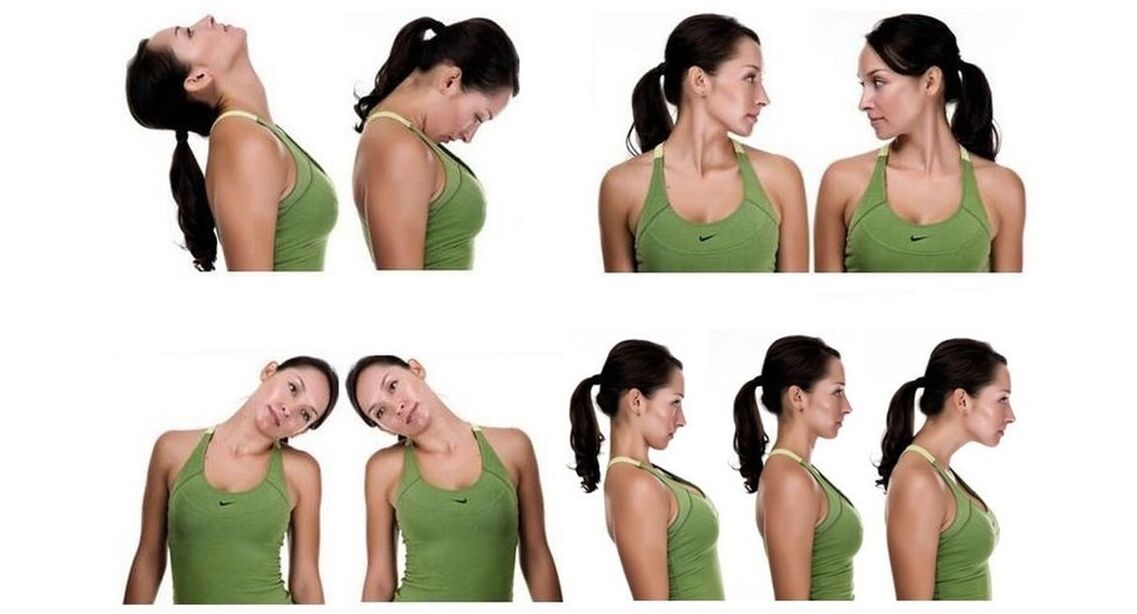 Übungen für den Nacken bei Osteochondrose Beispiel 1