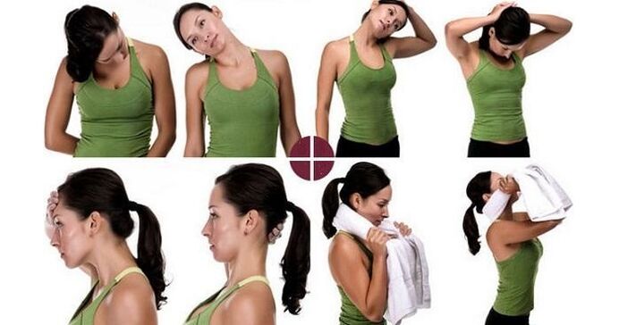 Übungen für den Nacken bei Osteochondrose Beispiel 2