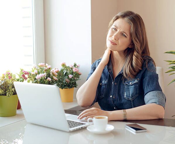 Symptome einer zervikalen Osteochondrose bei Frauen